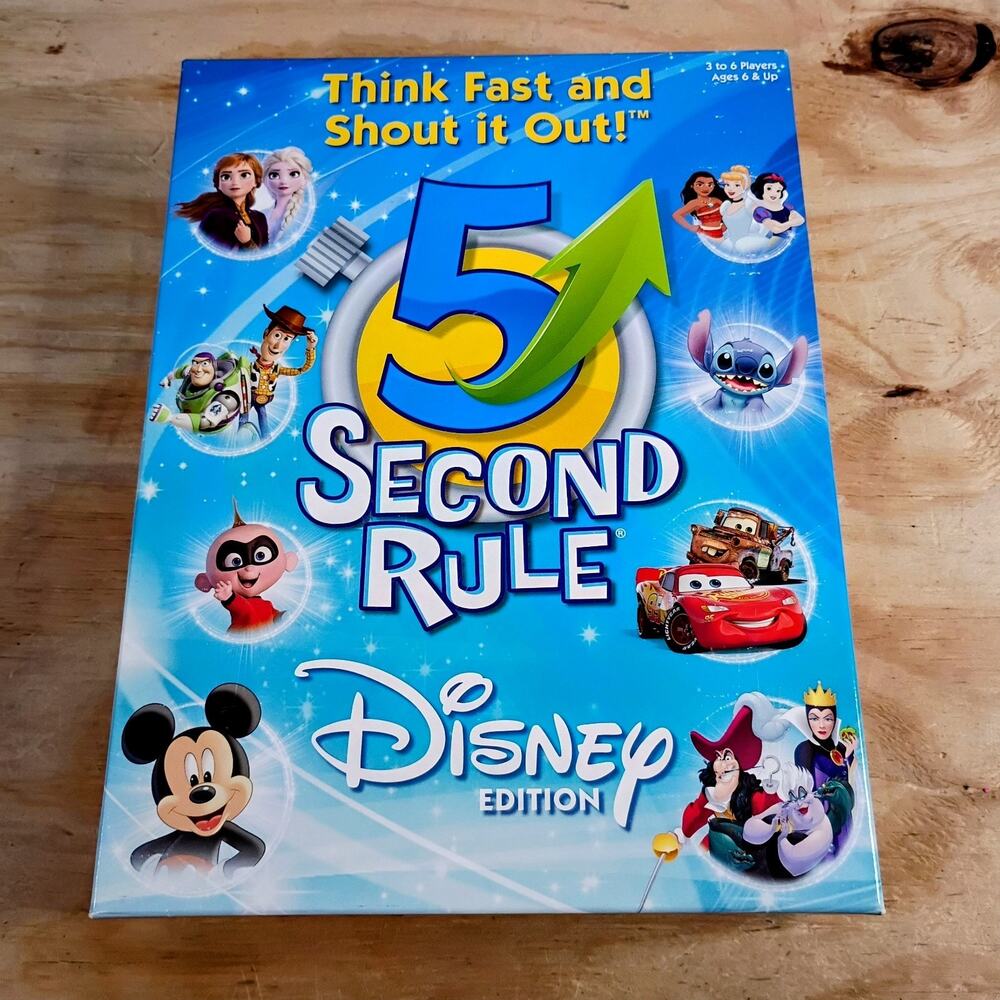 5 Second Rule Disney Edition Board Game PlayMonster Family Party Kids Think Fast